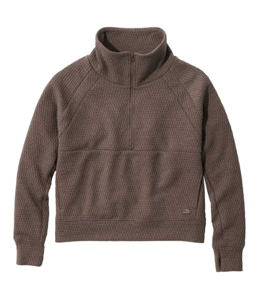 Women's Ridgeknit Half-Zip Pullover, Oversized