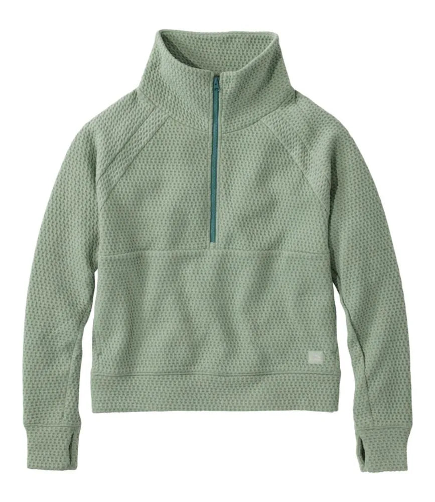 Women's Ridgeknit Half-Zip Pullover, Oversized