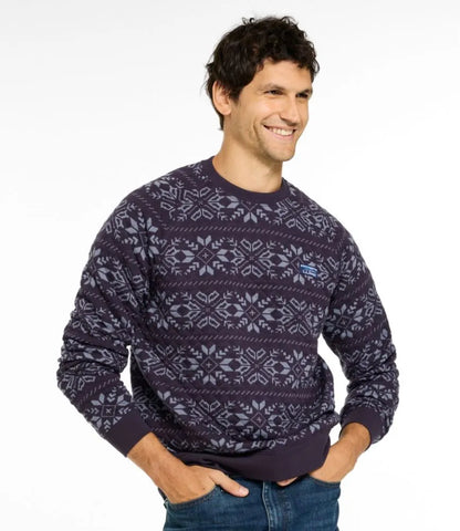 Men's Bean's Quilted Sweatshirt, Crewneck, Print