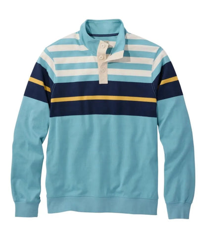 Men's Bean's Vintage Soft Rugby, Mockneck, Chest Stripe