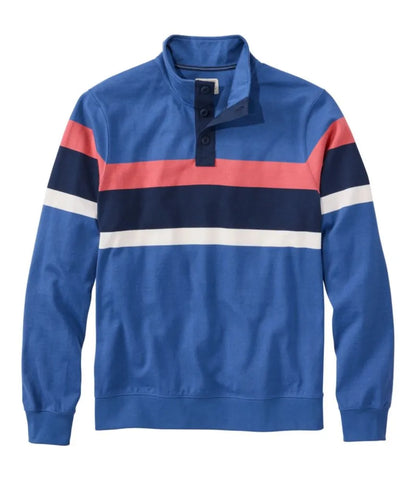 Men's Bean's Vintage Soft Rugby, Mockneck, Chest Stripe