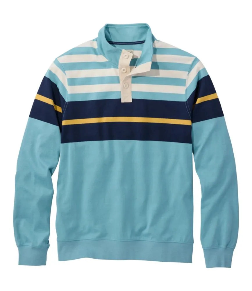 Men's Bean's Vintage Soft Rugby, Mockneck, Chest Stripe