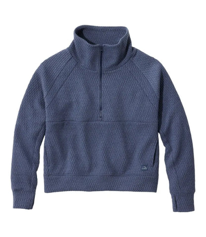 Women's Ridgeknit Half-Zip Pullover, Oversized