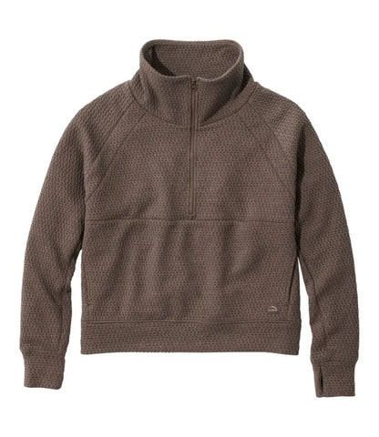 Women's Ridgeknit Half-Zip Pullover, Oversized