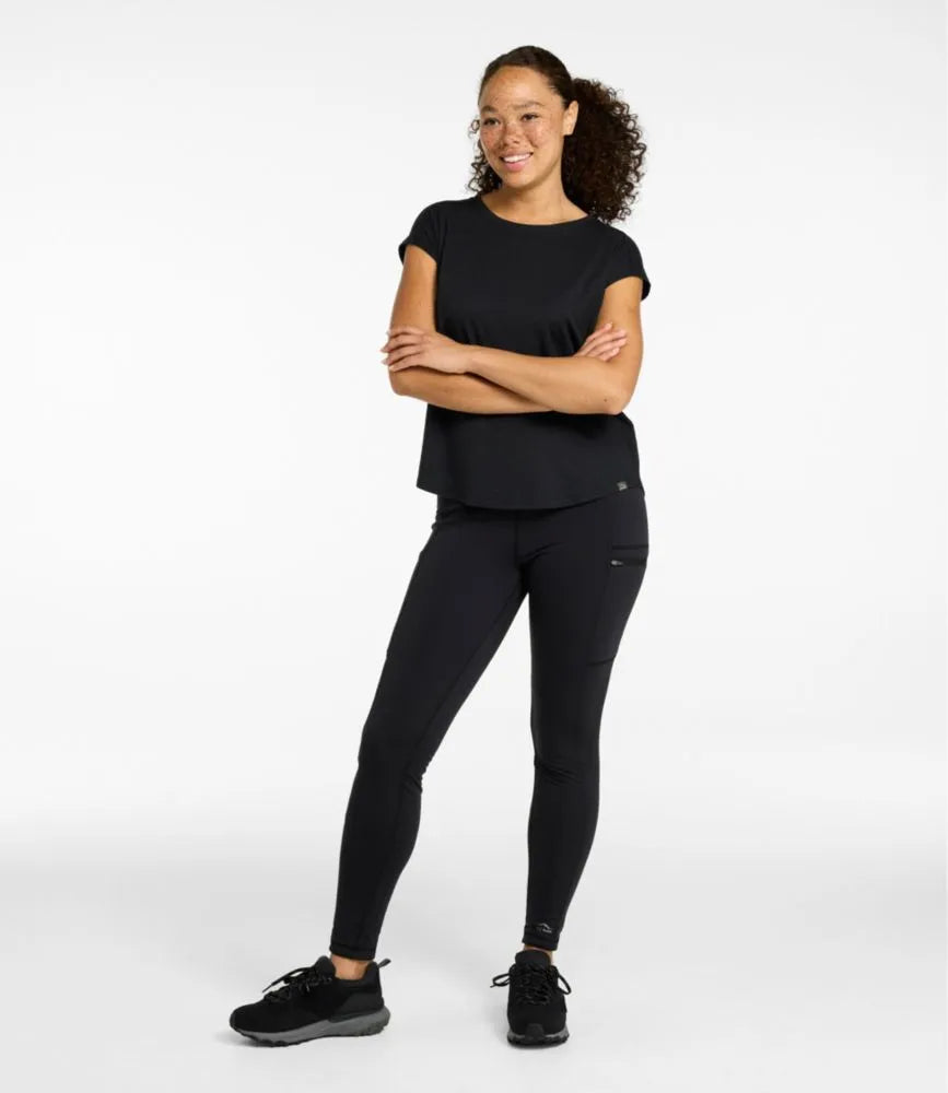 Women's PrimaLoft ThermaStretch Fleece Pocket Tights, Mid-Rise