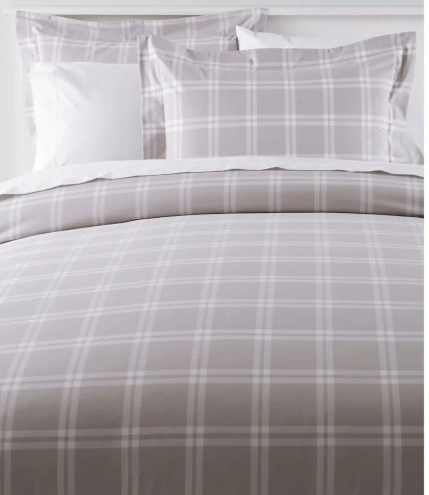 280-Thread-Count Pima Cotton Percale Comforter Cover Collection, Windowpane