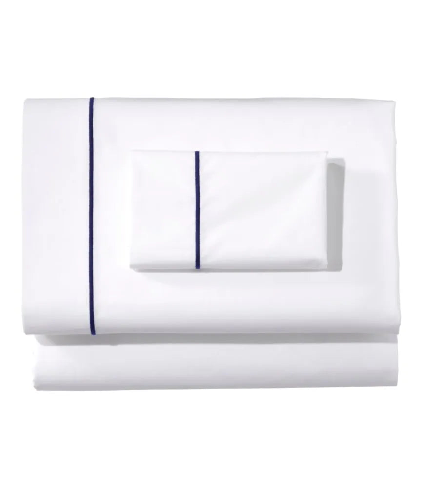 Premium Egyptian Percale Sheet Collection, Satin Stitch