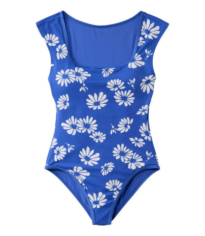 Women's Coastal Essentials Swimwear, Squareneck Tanksuit Print
