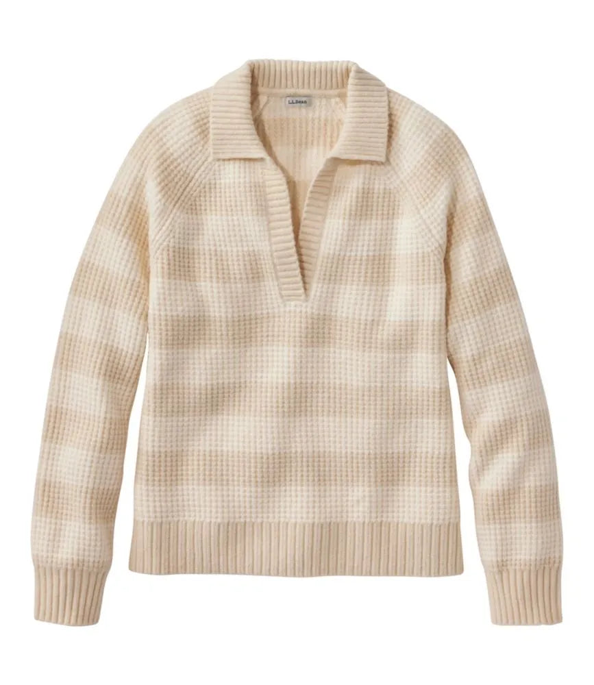 Women's SuperSoft Waffle Sweater, Polo Stripe
