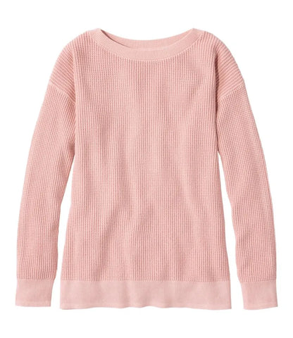 Women's Sunwashed Waffle Sweater, Pullover