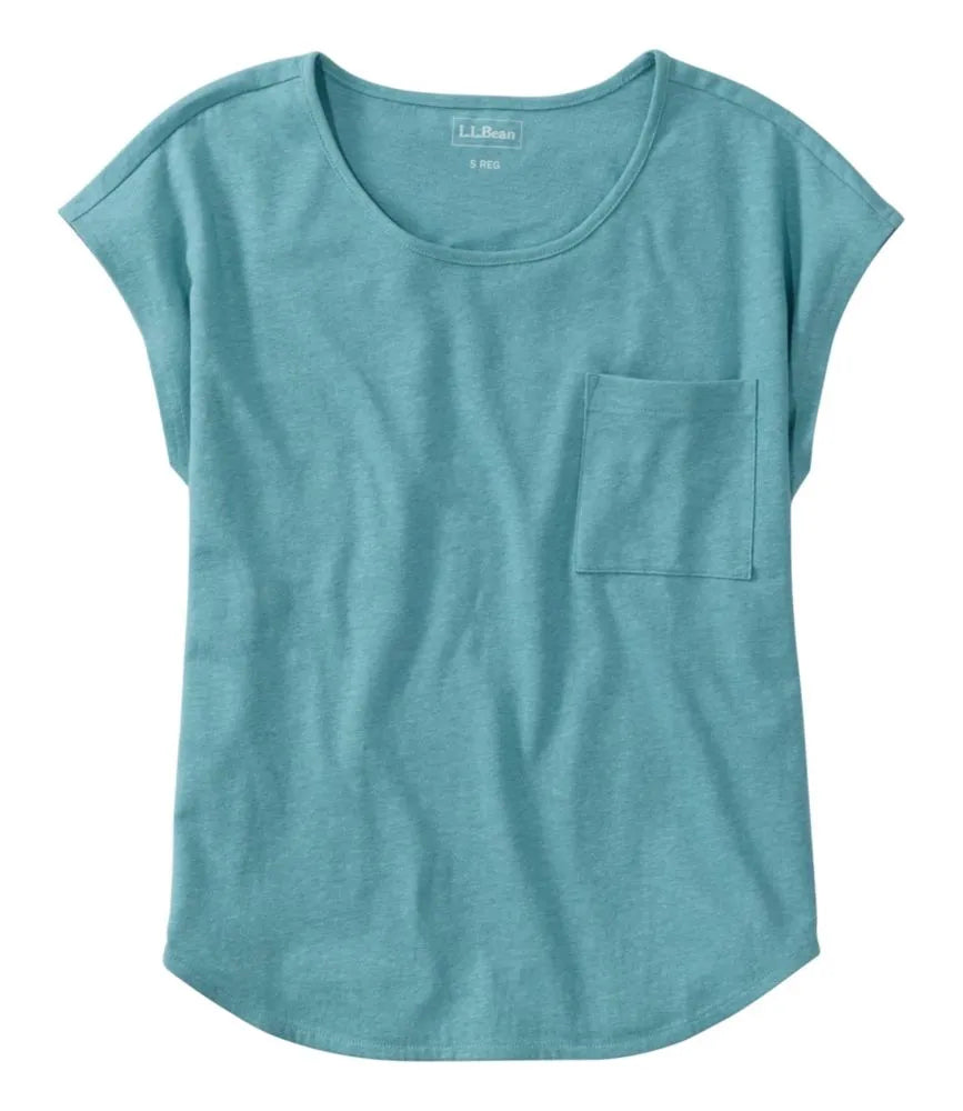 Women's Lakeside Linen/Cotton Tee, Short-Sleeve Scoopneck