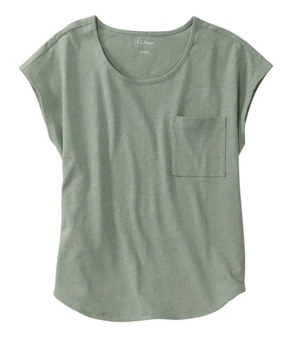 Women's Lakeside Linen/Cotton Tee, Short-Sleeve Scoopneck