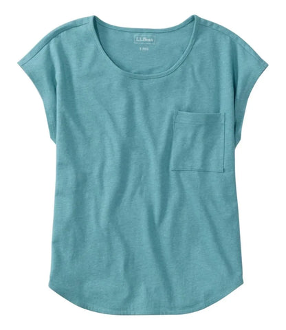 Women's Lakeside Linen/Cotton Tee, Short-Sleeve Scoopneck