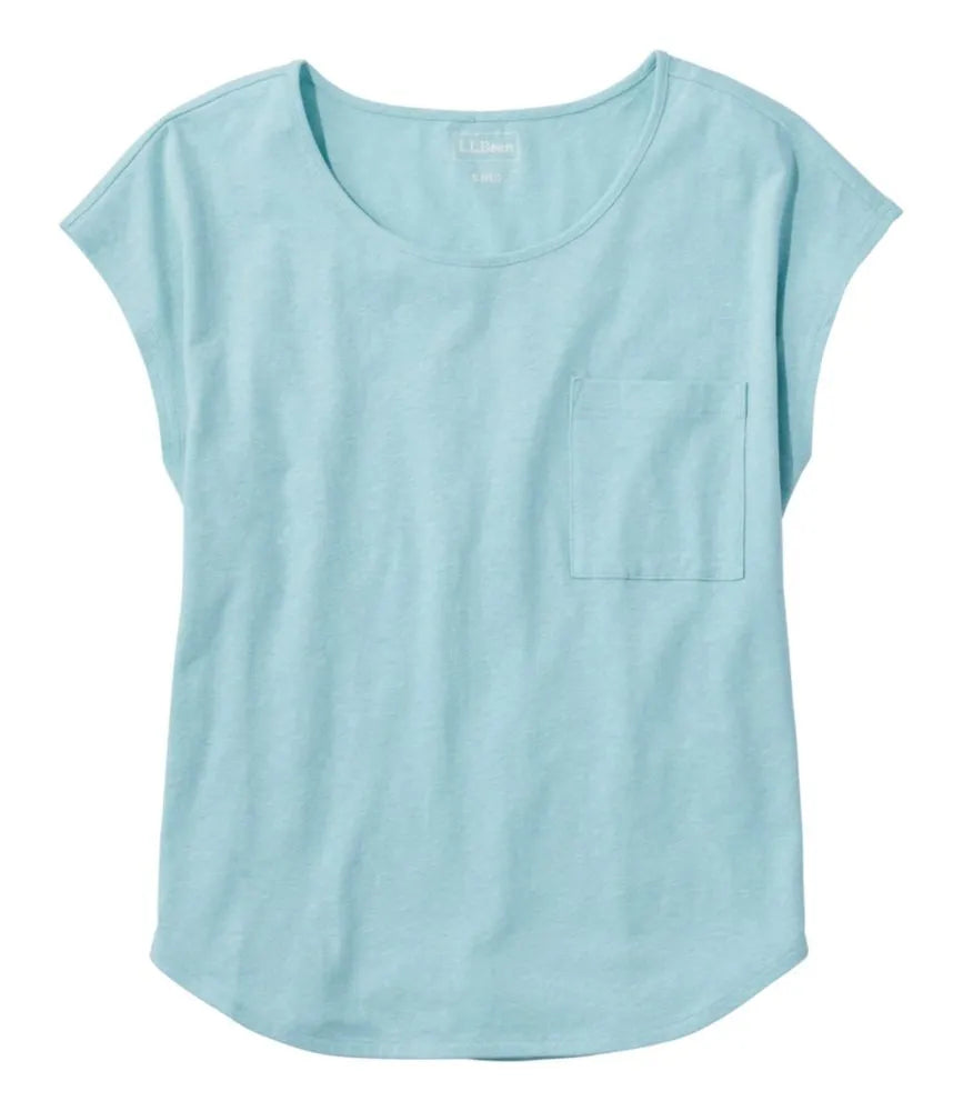 Women's Lakeside Linen/Cotton Tee, Short-Sleeve Scoopneck