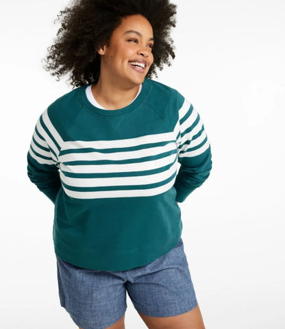 Women's Peaks Island Crewneck, Stripe