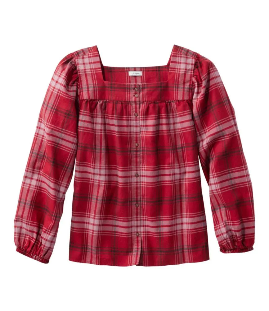 Women's Whisperweight Flannel Shirt, Squareneck