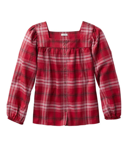 Women's Whisperweight Flannel Shirt, Squareneck
