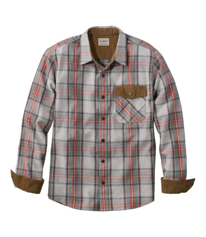 Men's Scotch Plaid Flannel Shirt, Snap-Front, Slightly Fitted Untucked Fit