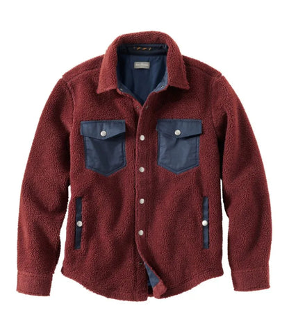 Men's Signature Mixed Media Fleece Shirt Jacket