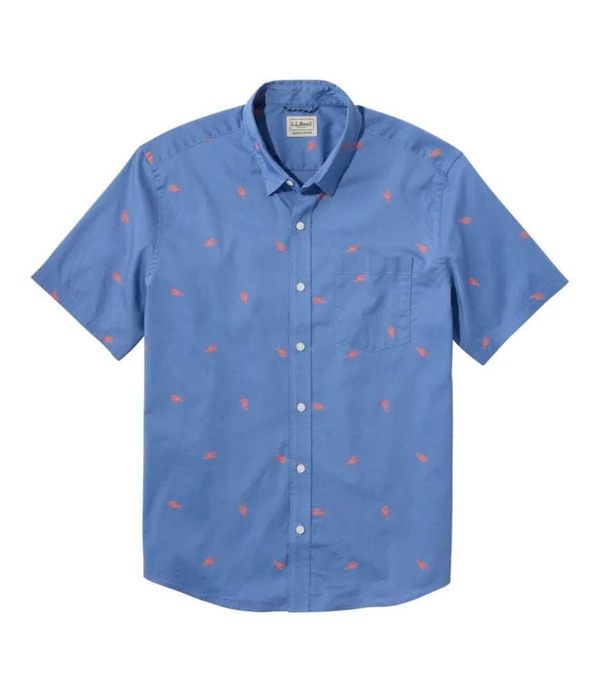 Men's Comfort Stretch Performance® Shirt, Short-Sleeve, Slightly Fitted Untucked Fit, Print