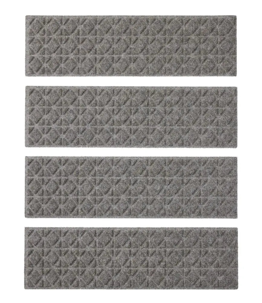 Everyspace Recycled Waterhog Mat, Stair Treads, Set of Four, Tiles