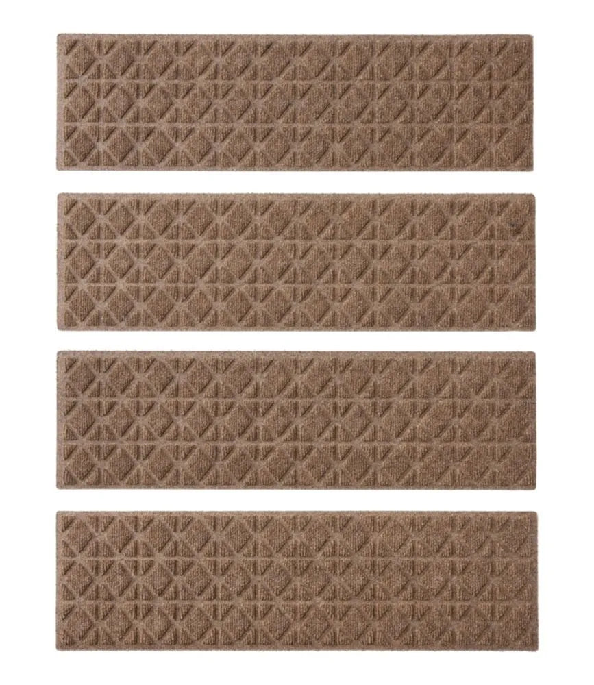 Everyspace Recycled Waterhog Mat, Stair Treads, Set of Four, Tiles