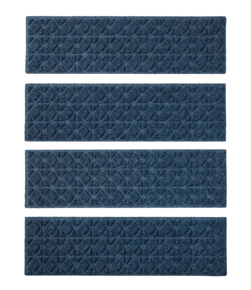 Everyspace Recycled Waterhog Mat, Stair Treads, Set of Four, Tiles