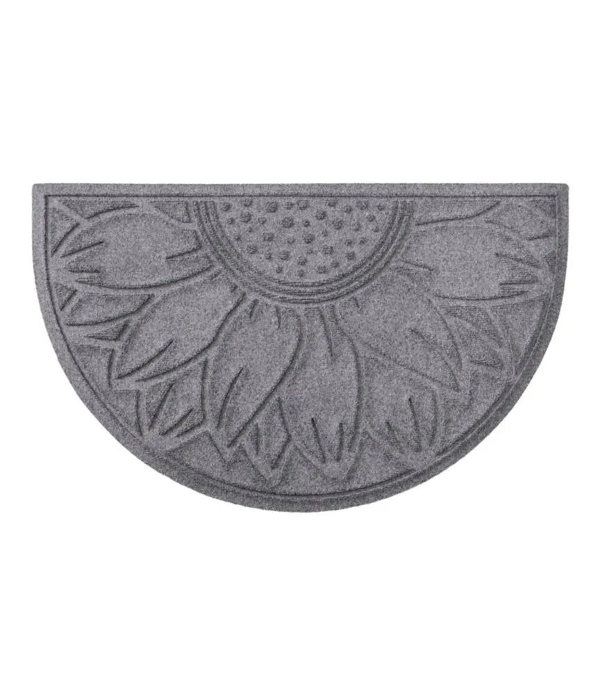 Everyspace Recycled Waterhog Doormat, Half Round, Sunflower