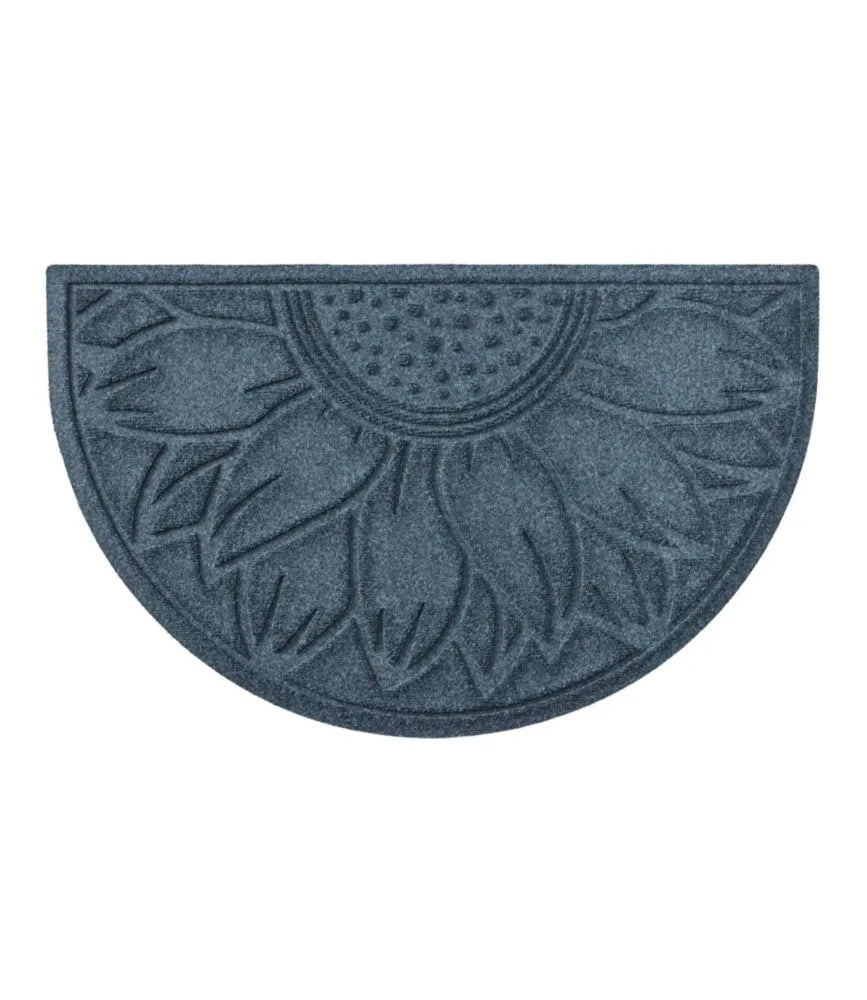 Everyspace Recycled Waterhog Doormat, Half Round, Sunflower