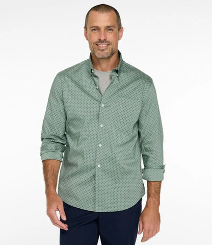 Men's Comfort Stretch Performance® Shirt, Long-Sleeve, Slightly Fitted Untucked Fit, Print