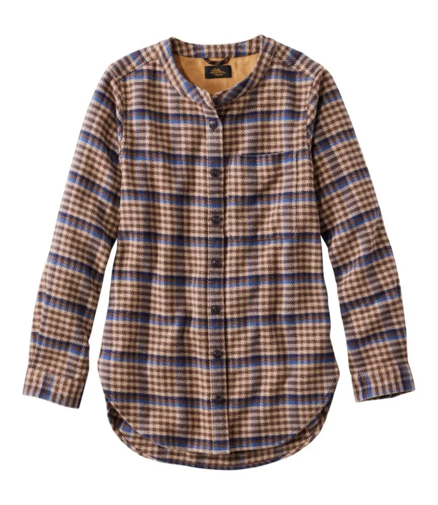 Women's Signature 1933 Collarless Chamois Tunic, Plaid