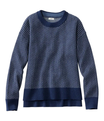 Women's Wicked Soft Cotton/Cashmere Crewneck Sweater, Pattern