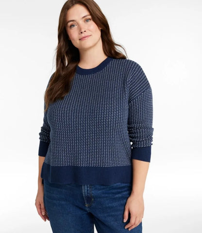 Women's Wicked Soft Cotton/Cashmere Crewneck Sweater, Pattern