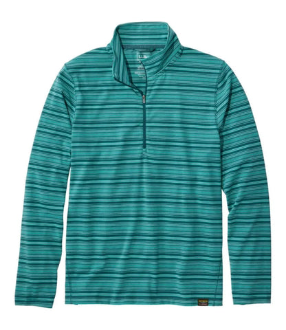 Men's Everyday SunSmart® Tee, Long-Sleeve Quarter-Zip Stripe