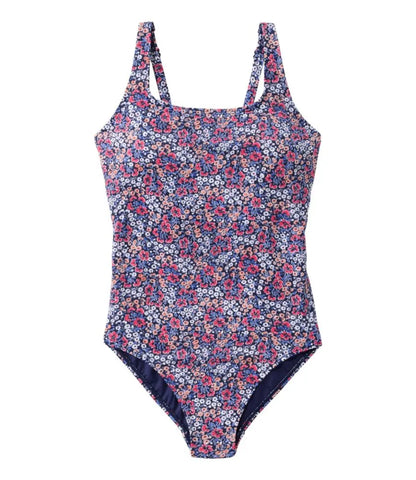 Women's L.L.Bean Coastal Essential Scoop Tanksuit, Print