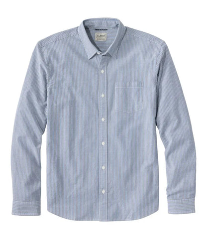 Men's Comfort Stretch Performance® Seersucker Shirt, Long-Sleeve, Slightly Fitted Untucked Fit, Stripe