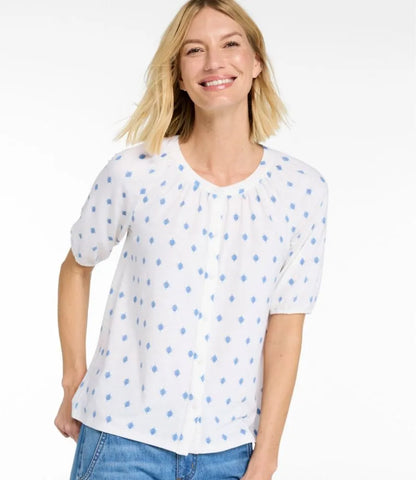 Women's Camden Hills Tee, Elbow-Sleeve Button-Front Shirt Print