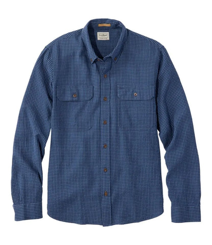 Men's Sunwashed Textured Shirt, Slightly Fitted, Plaid