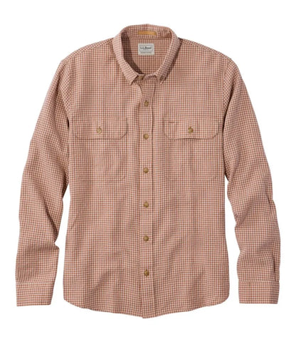 Men's Sunwashed Textured Shirt, Slightly Fitted, Plaid