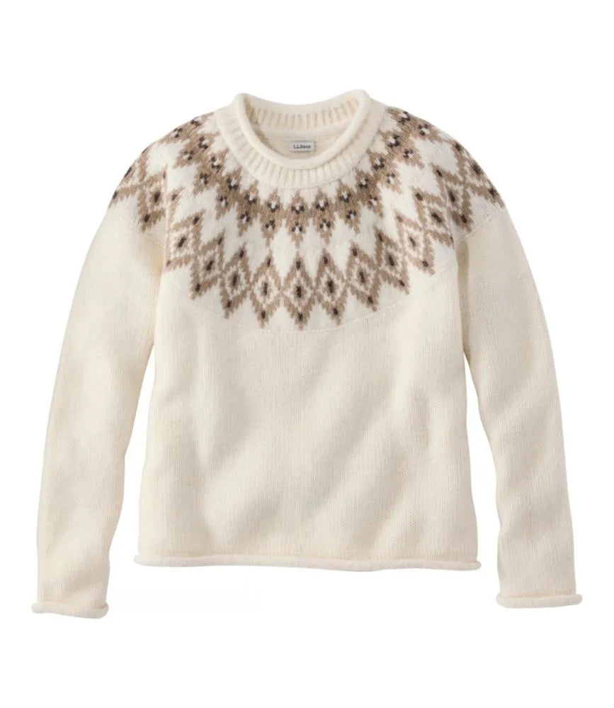 Women's Bean's Classic Ragg Wool Sweater, Rollneck Novelty