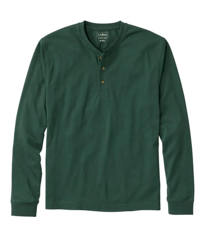 Men's Carefree Unshrinkable Henley, Long-Sleeve, Slightly Fitted