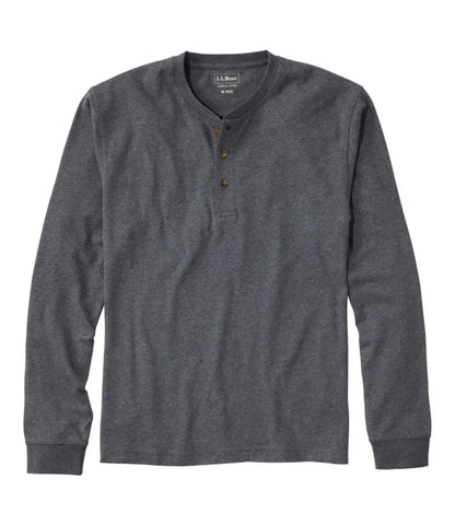 Men's Carefree Unshrinkable Henley, Long-Sleeve, Slightly Fitted