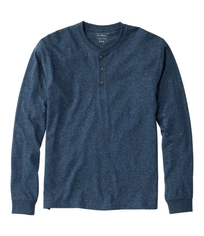 Men's Carefree Unshrinkable Henley, Long-Sleeve, Slightly Fitted