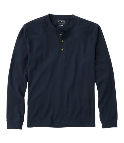 Men's Carefree Unshrinkable Henley, Long-Sleeve, Slightly Fitted