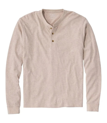 Men's Carefree Unshrinkable Henley, Long-Sleeve, Slightly Fitted