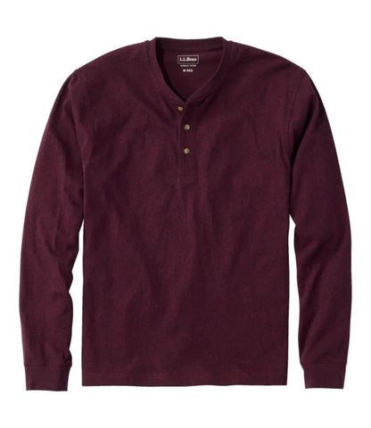 Men's Carefree Unshrinkable Henley, Long-Sleeve, Slightly Fitted