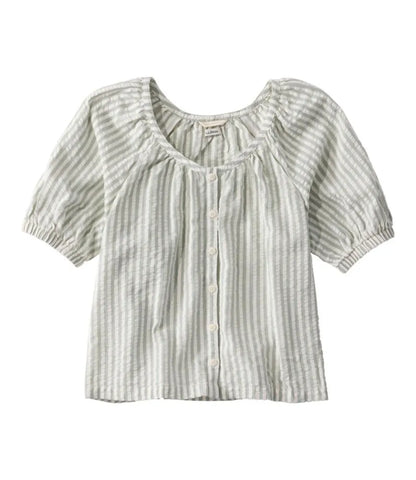 Women's Bean's Seacoast Seersucker Scoopneck Shirt