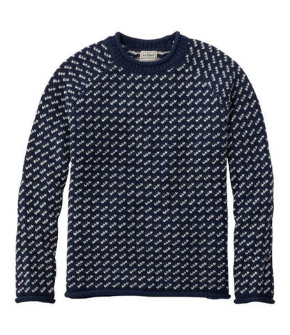 Men's Bean's Classic Ragg Wool Sweater, Rollneck, Birds'-Eye