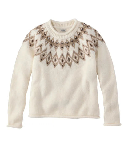 Women's Bean's Classic Ragg Wool Sweater, Rollneck Novelty