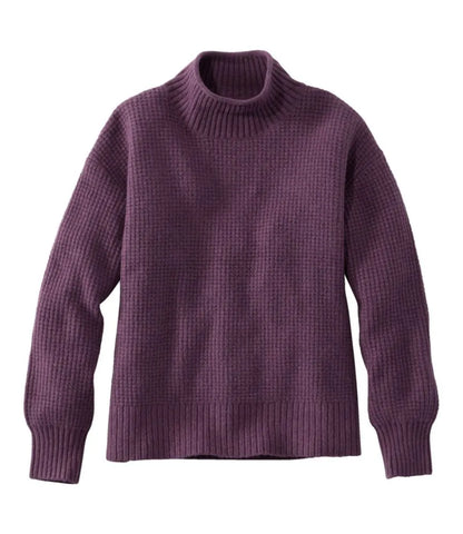 Women's Supersoft Waffle Sweater, Mockneck